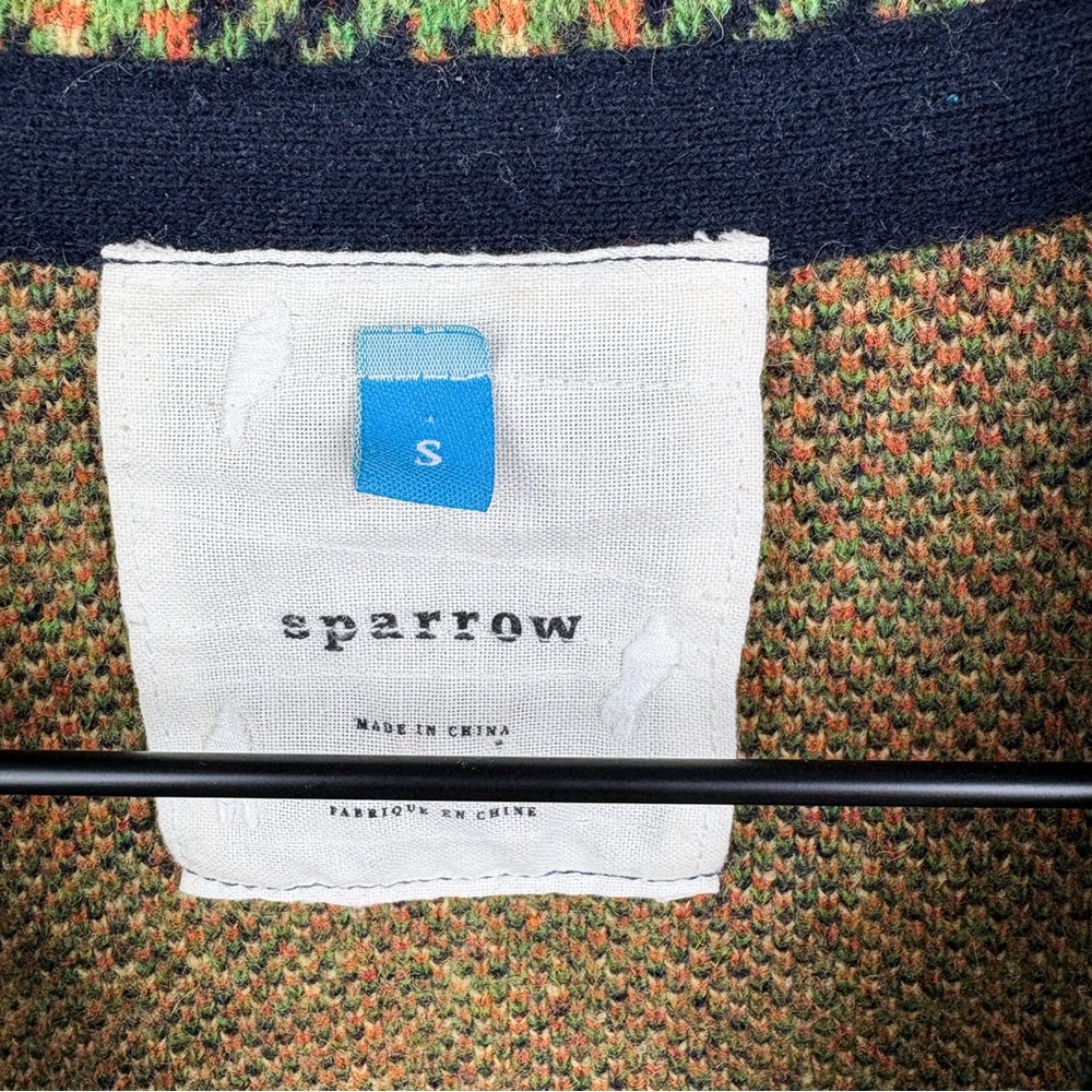 Anthropologie Sparrow 100% Lambswool Millbrook Sweater Jacket Cardigan Blazer - Picture 3 of 5